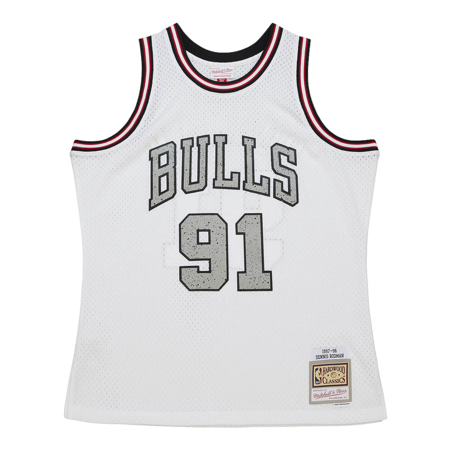 MITCHELL & NESS: Bulls Rodman Cracked Cement Jersey